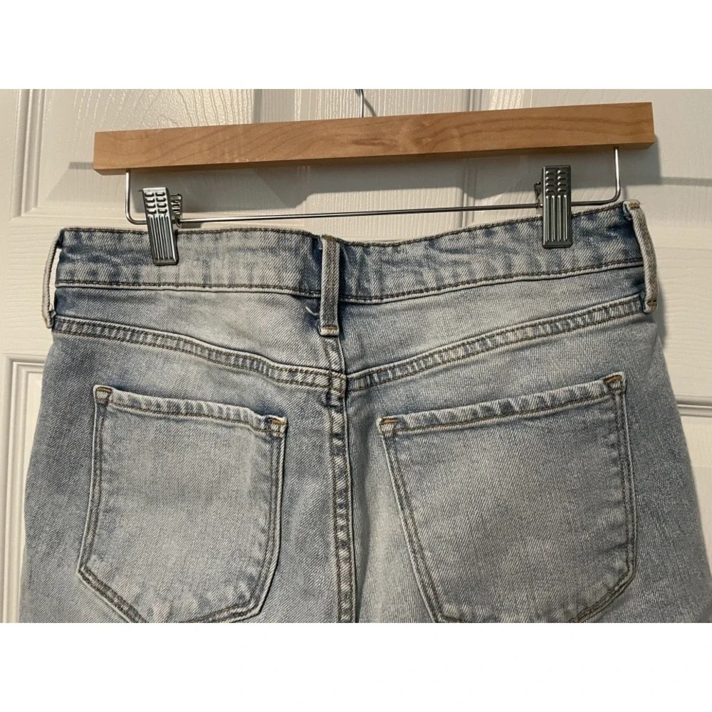 Old Navy Womens Size 10 Blue Denim High Rise Power Straight Jean Shorts - Picture 6 of 6